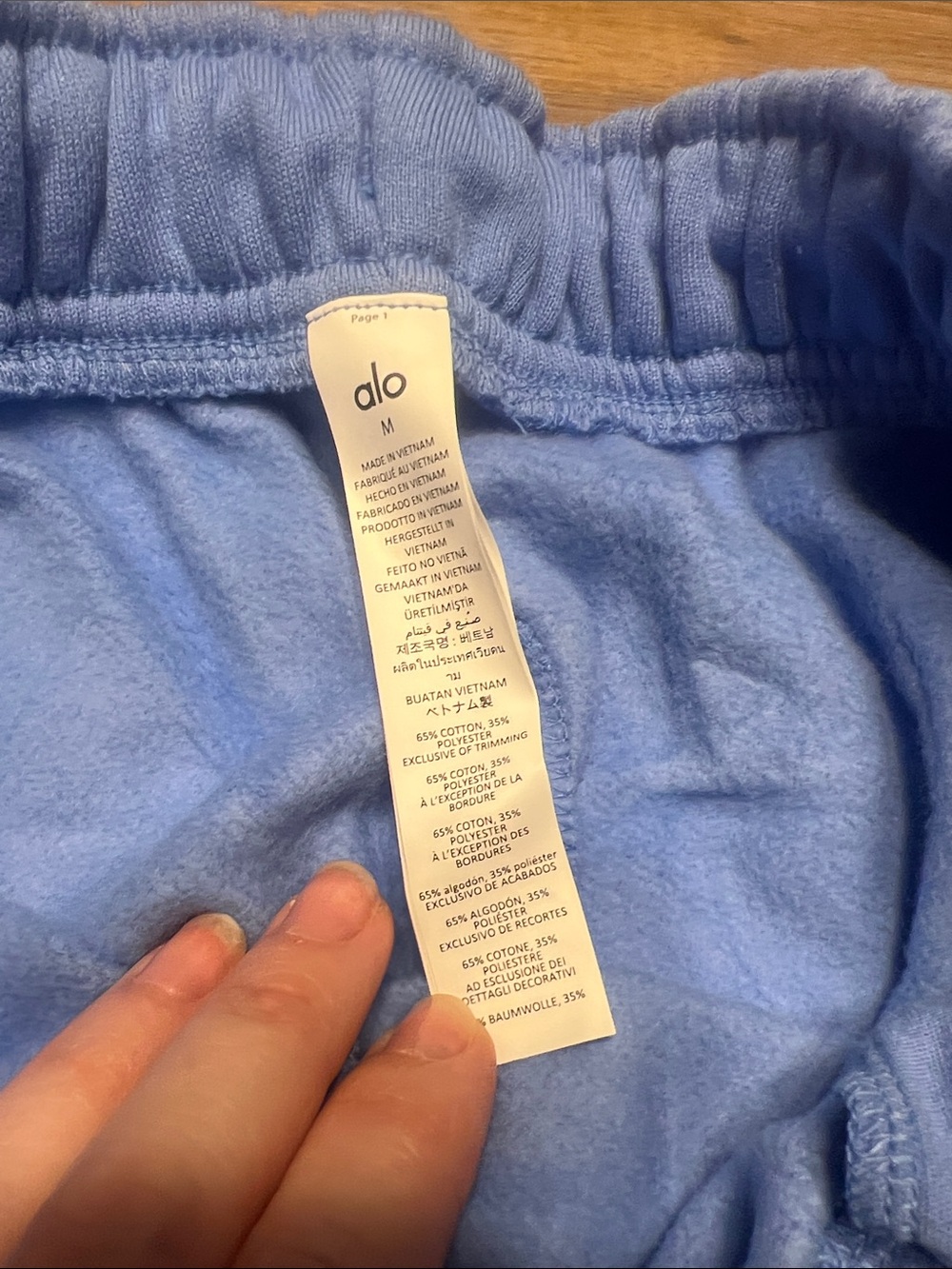 ALO Womens Light Blue Sweatshirt and Joggers with Drawstring - Picture 9 of 9